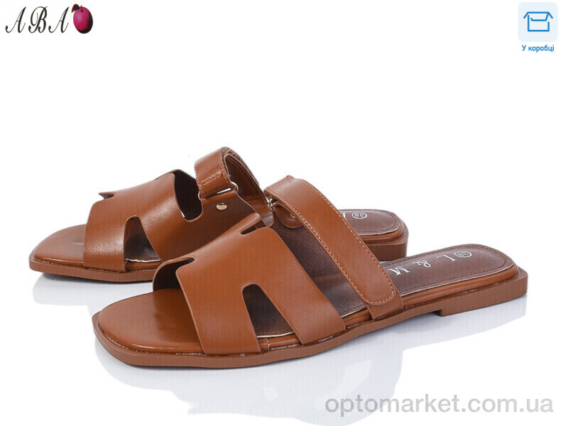Купить Шльопанці жіночі F1ABA79-4 L&M коричневий, фото 1
