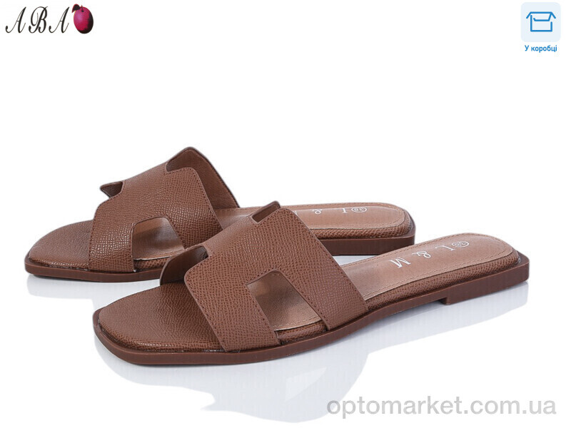 Купить Шльопанці жіночі F1ABA80-4 L&M коричневий, фото 1