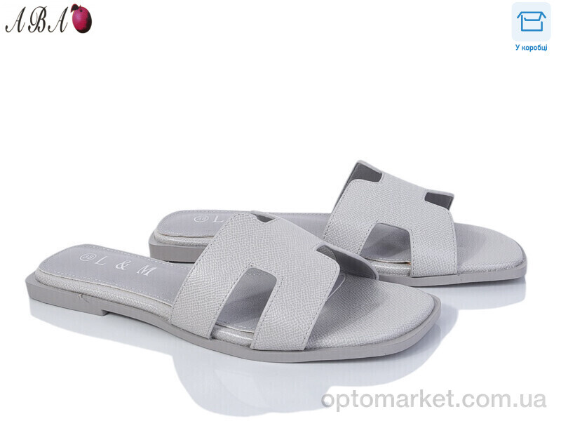 Купить Шльопанці жіночі F1ABA80-5 L&M сірий, фото 1
