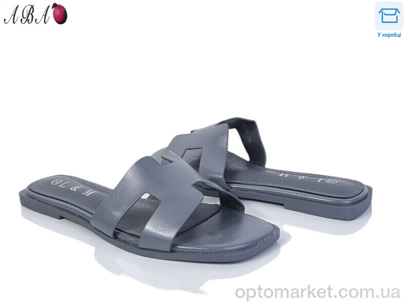 Купить Шльопанці жіночі F1ABA81-6 L&M сірий, фото 1