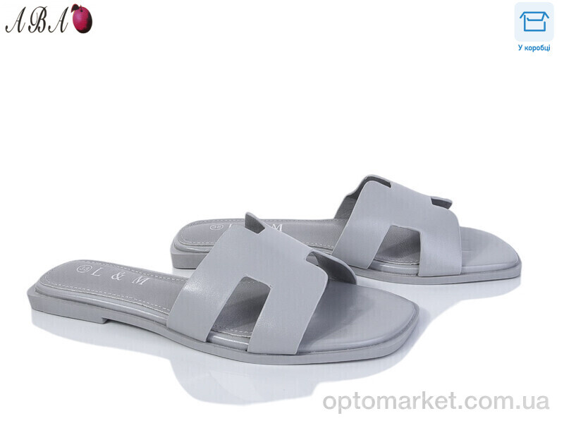 Купить Шльопанці жіночі F1ABA81-7 L&M сірий, фото 1