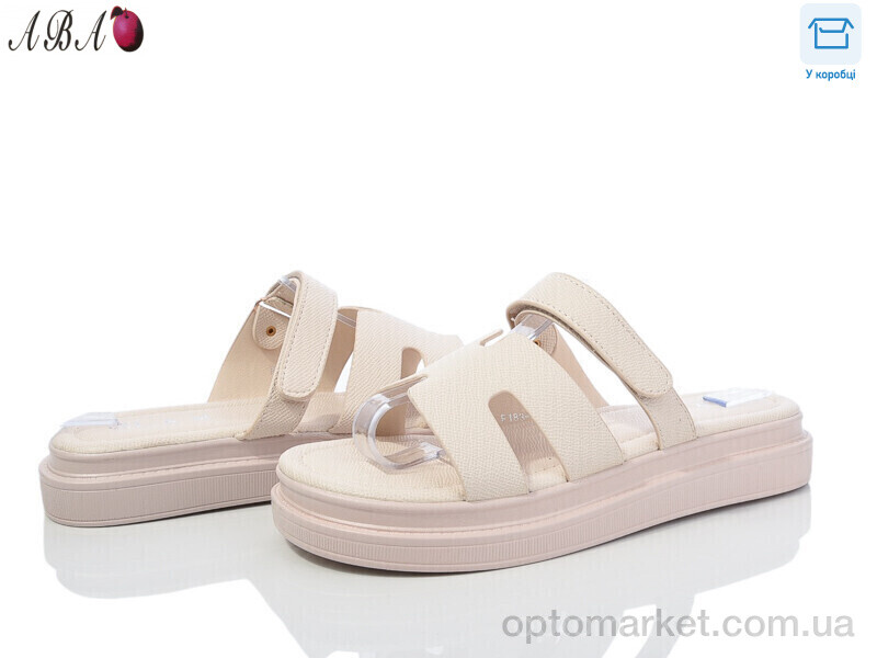 Купить Шльопанці жіночі F1ABA83-2 L&M бежевий, фото 1