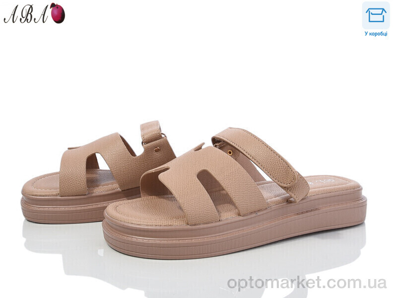 Купить Шльопанці жіночі F1ABA83-5 L&M коричневий, фото 1