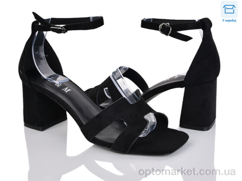 Купить Босоніжки жіночі F202-1 L&M чорний, фото 1