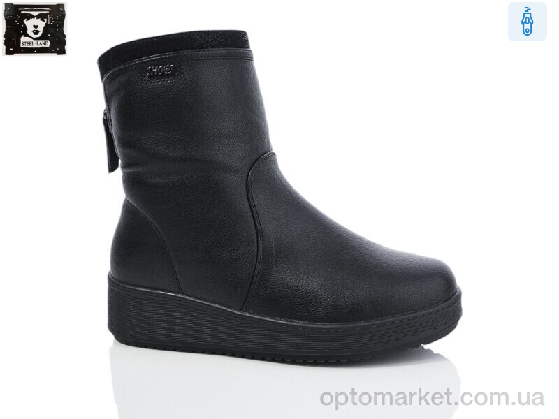 Купить Черевики жіночі F251-2 Steel Land чорний, фото 1