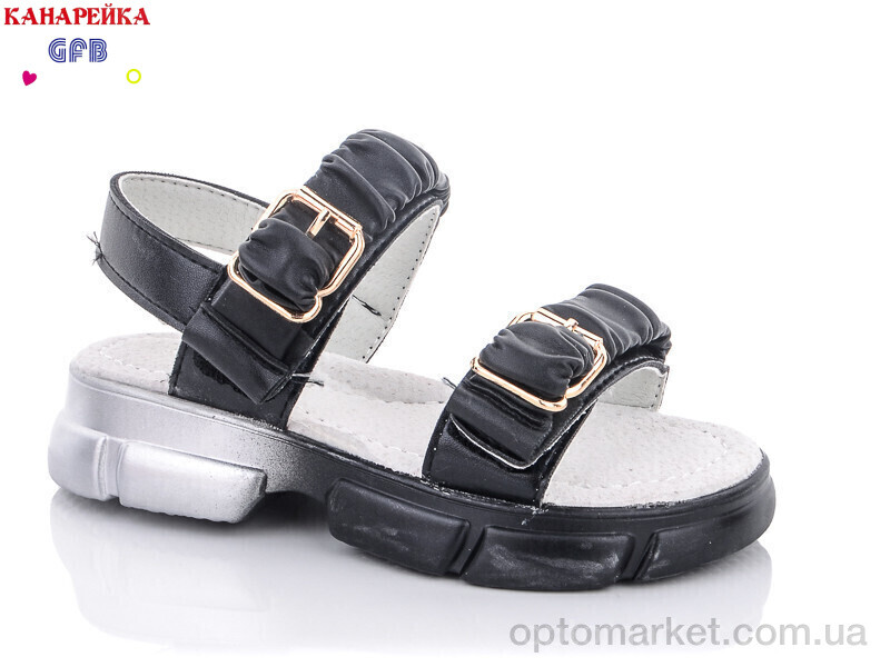 Купить Босоніжки дитячі F2516-1 Канарейка чорний, фото 1