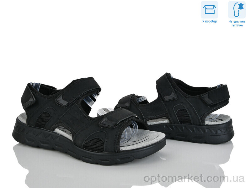 Купить Сандалі чоловічі F30-1 Hongquan чорний, фото 1