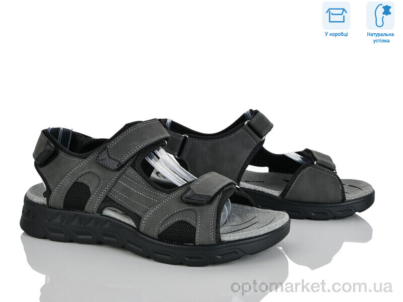 Купить Сандалі чоловічі F30-2 Hongquan сірий, фото 1