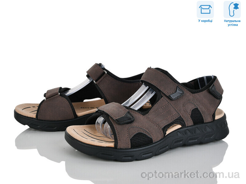 Купить Сандалі чоловічі F30-3 Hongquan коричневий, фото 1