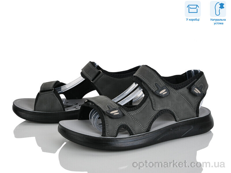 Купить Сандалі чоловічі F33-3 Hongquan сірий, фото 1