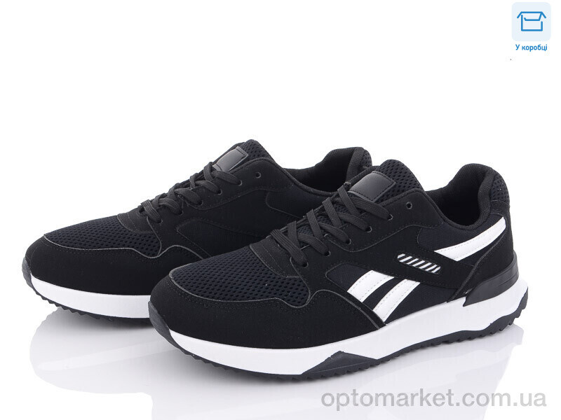 Купить Кросівки чоловічі F332-2 YZY чорний, фото 1