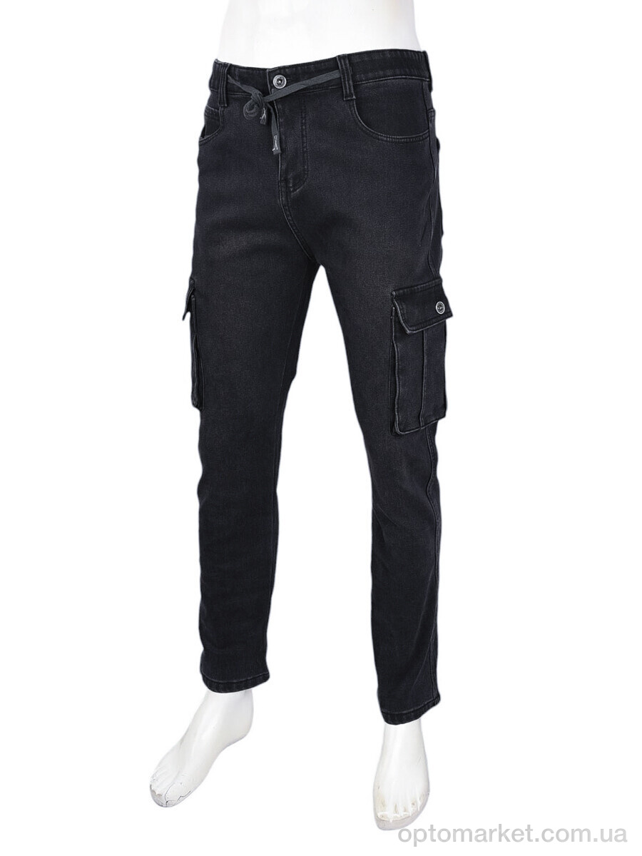 Купить Джинси чоловічі F5809 фліс Baronjns чорний, фото 1