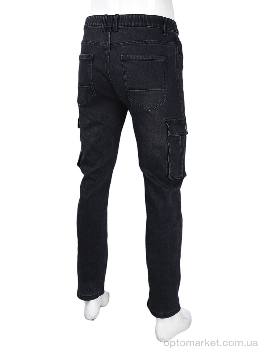 Купить Джинси чоловічі F5809 фліс Baronjns чорний, фото 2