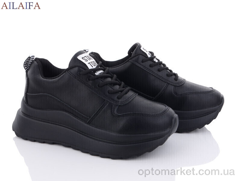 Купить Кросівки жіночі F60-1 піна Ailaifa чорний, фото 1