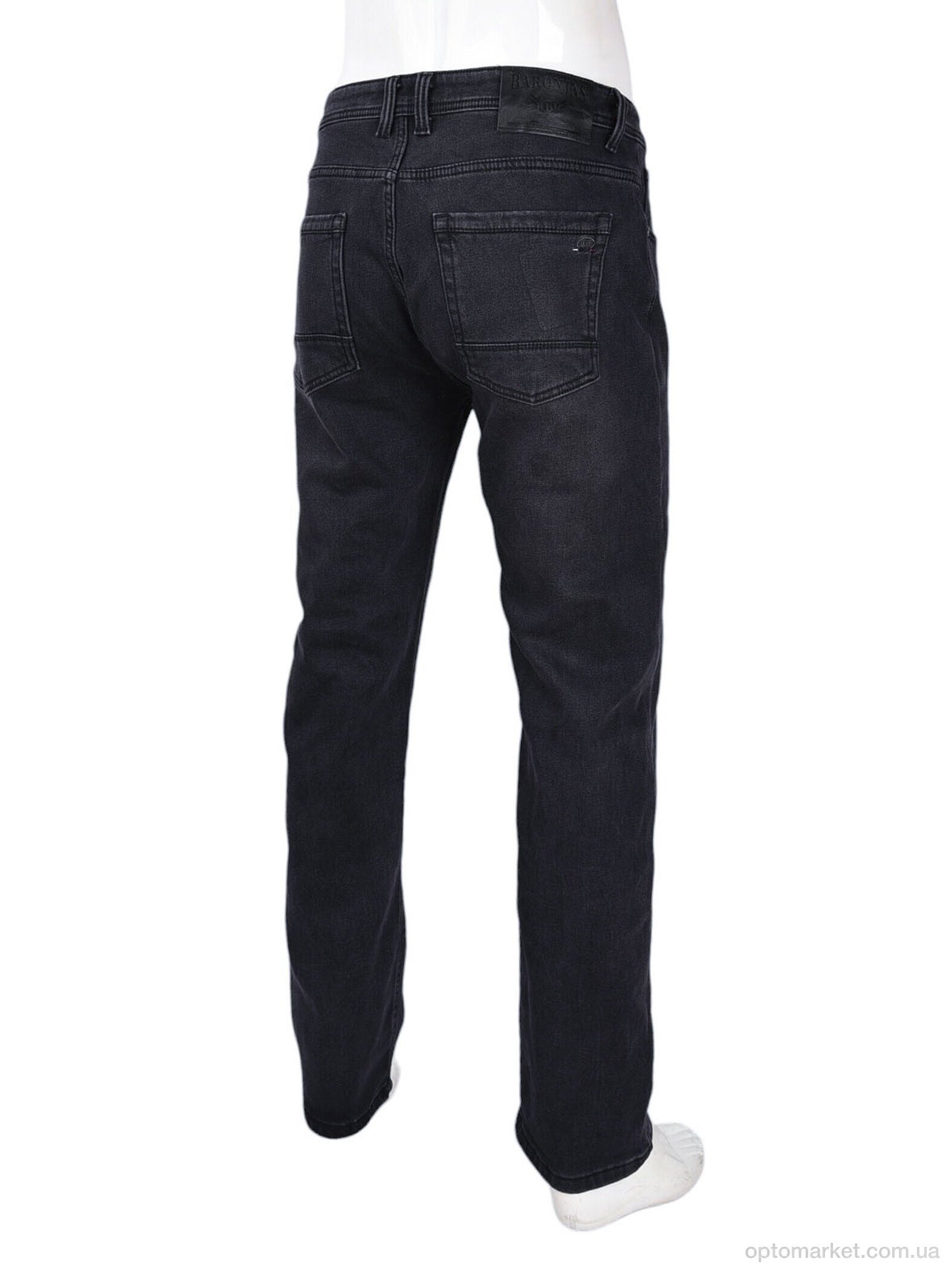 Купить Джинси чоловічі F604 фліс Baron чорний, фото 2