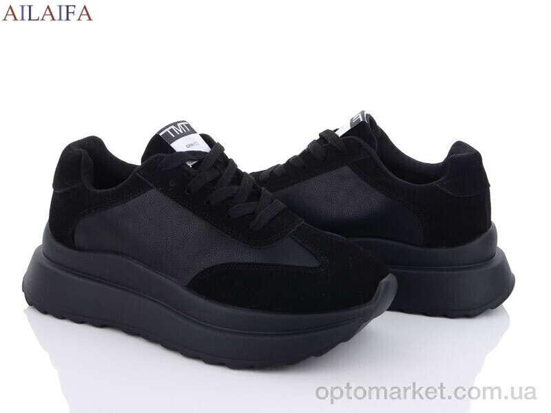 Купить Кросівки жіночі F62-1 піна Ailaifa чорний, фото 1