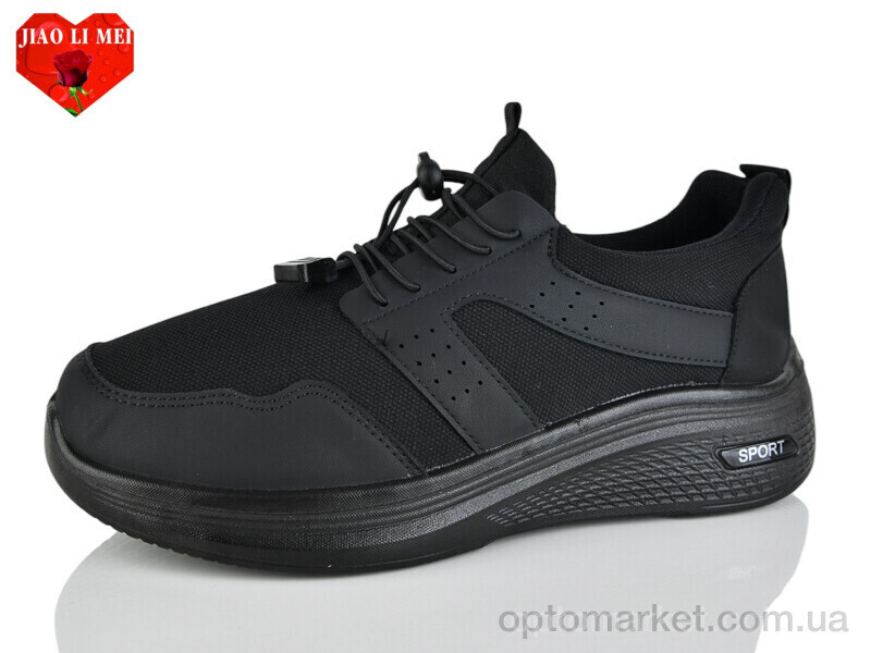 Купить Кросівки чоловічі F81-1 Jiao Li Mei чорний, фото 1