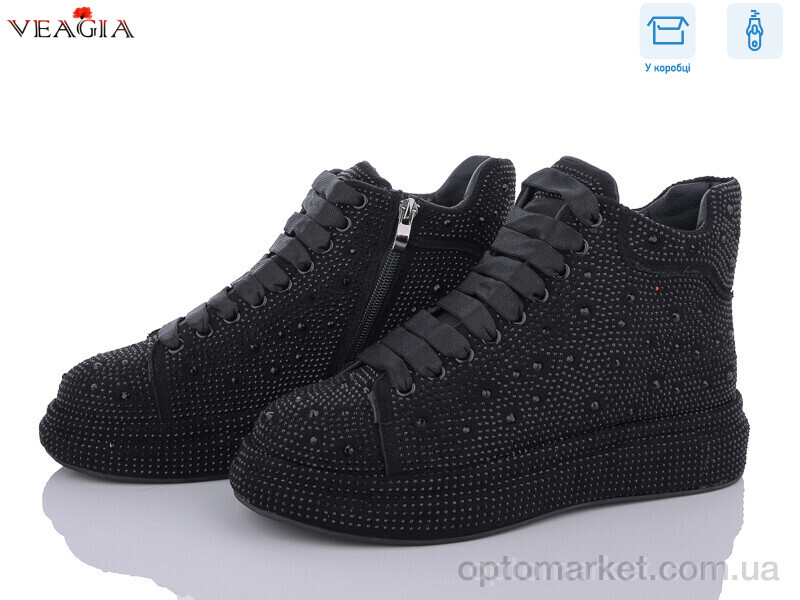 Купить Черевики жіночі F810-1 Veagia чорний, фото 1