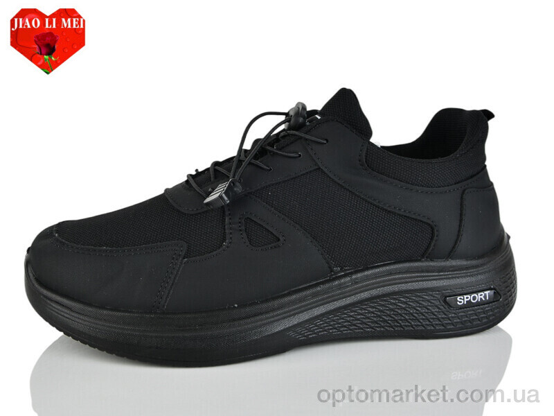 Купить Кросівки чоловічі F82-1 Jiao Li Mei чорний, фото 1