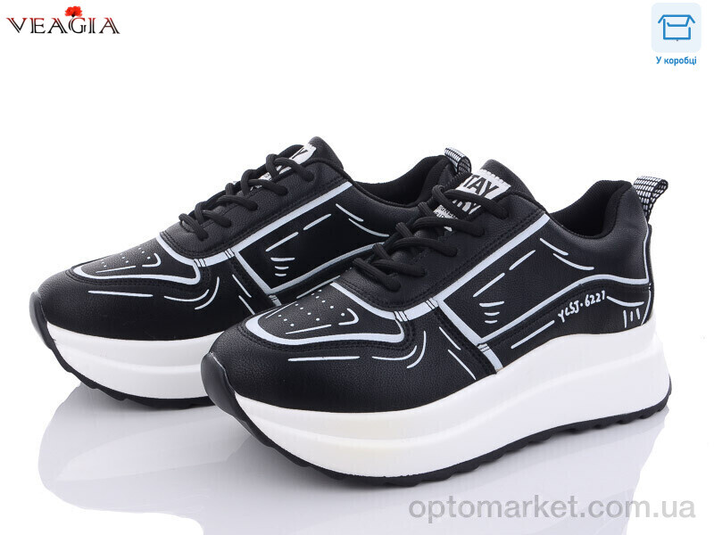 Купить Кросівки жіночі F838-1 Veagia чорний, фото 1