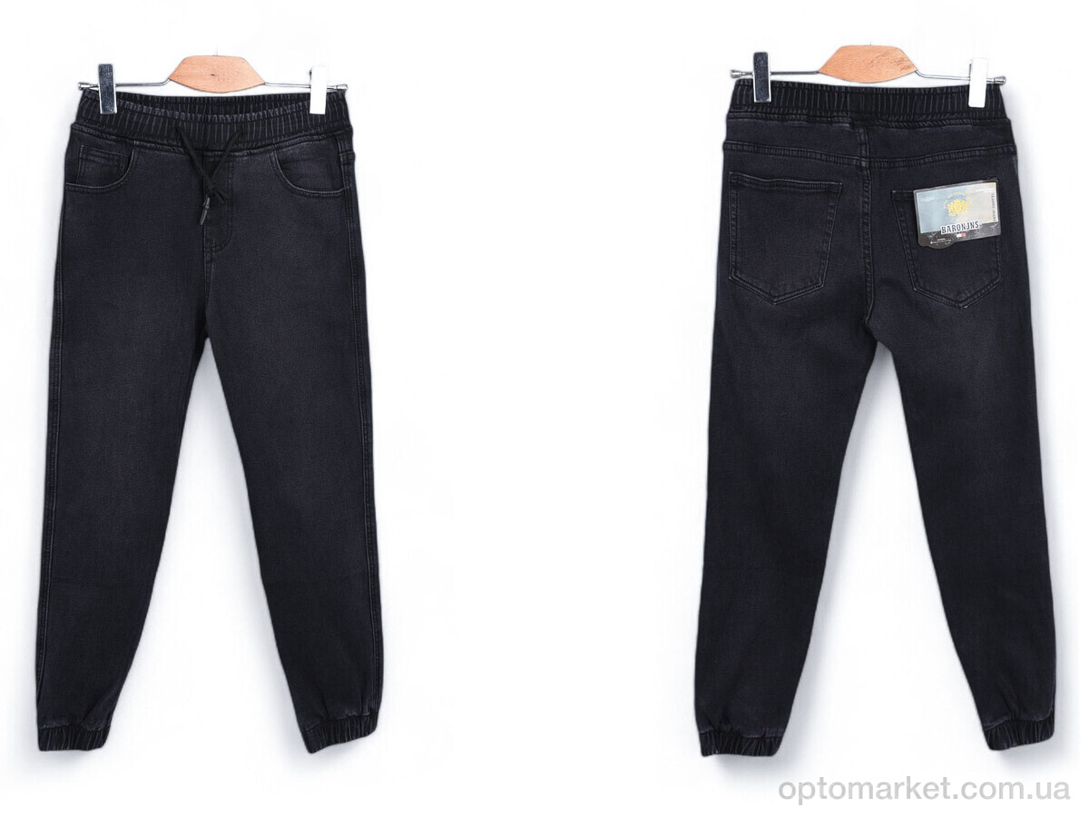 Купить Джинси дитячі F841 фліс Baronjns чорний, фото 3