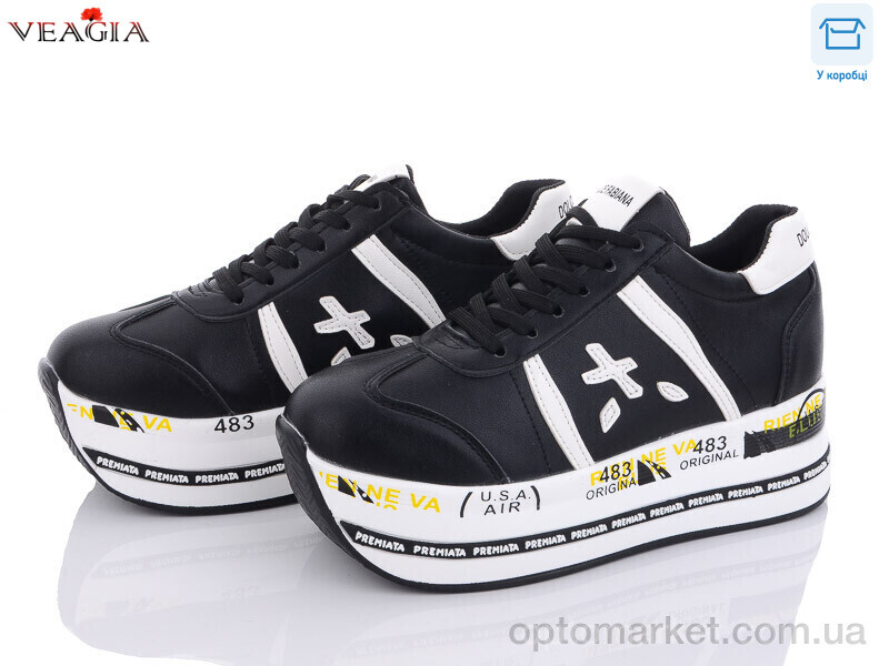 Купить Кросівки жіночі F850-6 Veagia чорний, фото 1