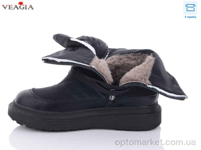 Купить Дутики жіночі F882-1 Veagia-ADA чорний, фото 2