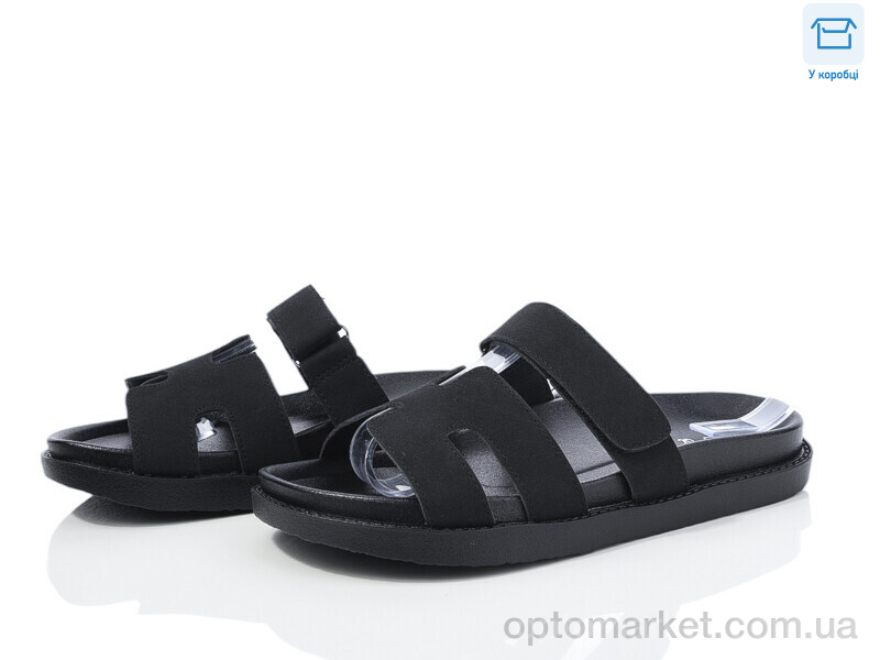 Купить Шльопанці жіночі F902-1 L&M чорний, фото 1