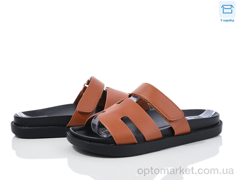 Купить Шльопанці жіночі F902-12 L&M коричневий, фото 1