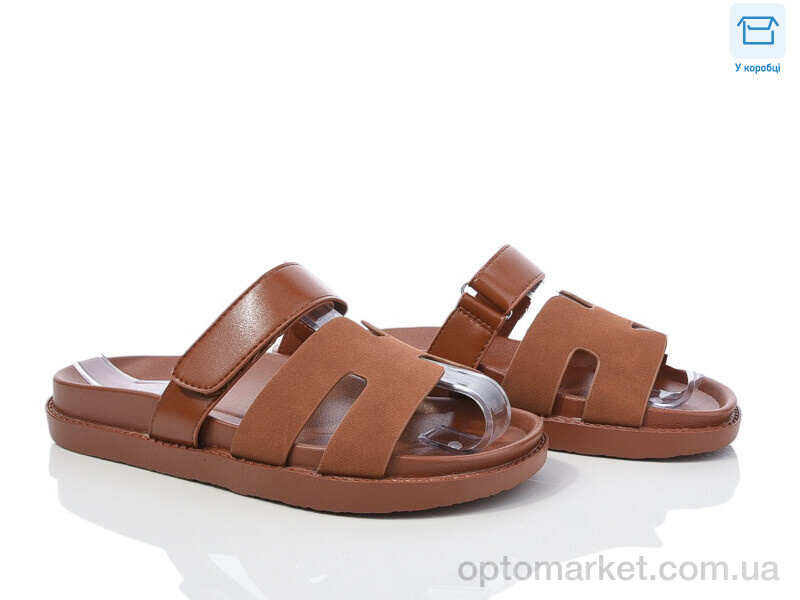 Купить Шльопанці жіночі F902-15 L&M коричневий, фото 1