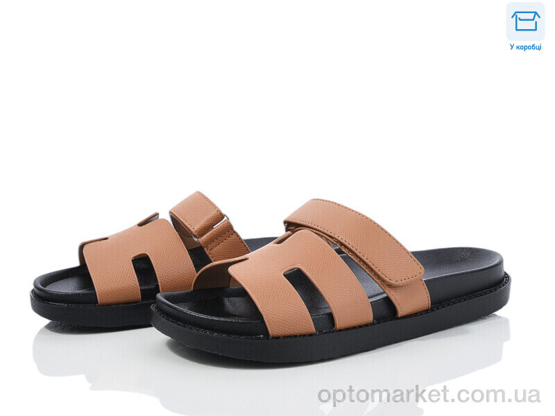 Купить Шльопанці жіночі F902-19 L&M коричневий, фото 1