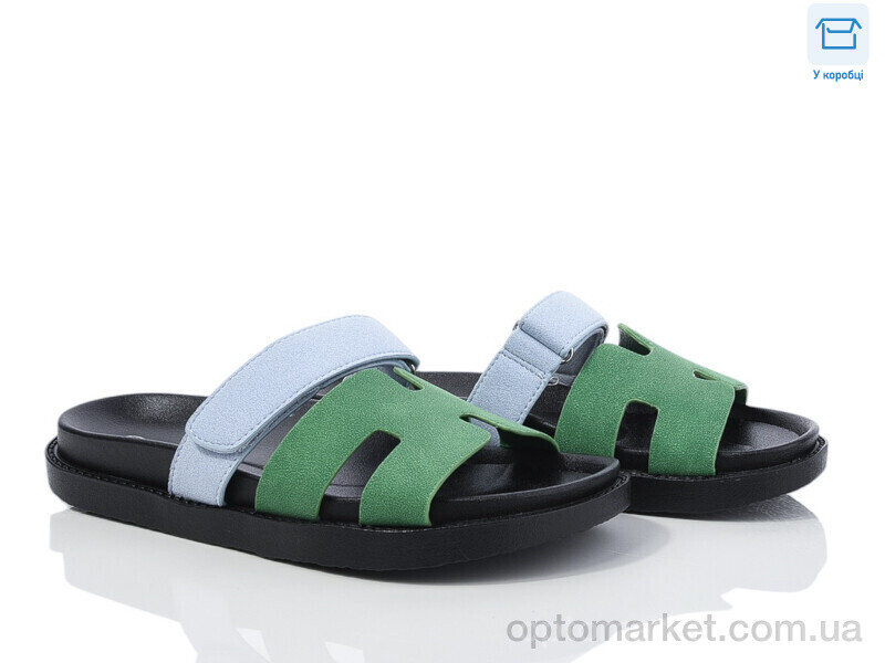 Купить Шльопанці жіночі F902-8 L&M зелений, фото 1