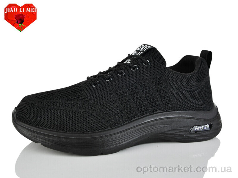 Купить Кросівки чоловічі F91-1 Jiao Li Mei чорний, фото 1
