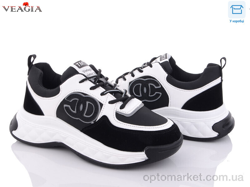 Купить Кросівки жіночі F926-2світловідбивач Veagia чорний, фото 1