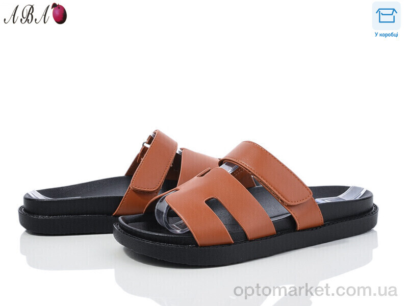 Купить Шльопанці жіночі F9ABA02-12 L&M коричневий, фото 1