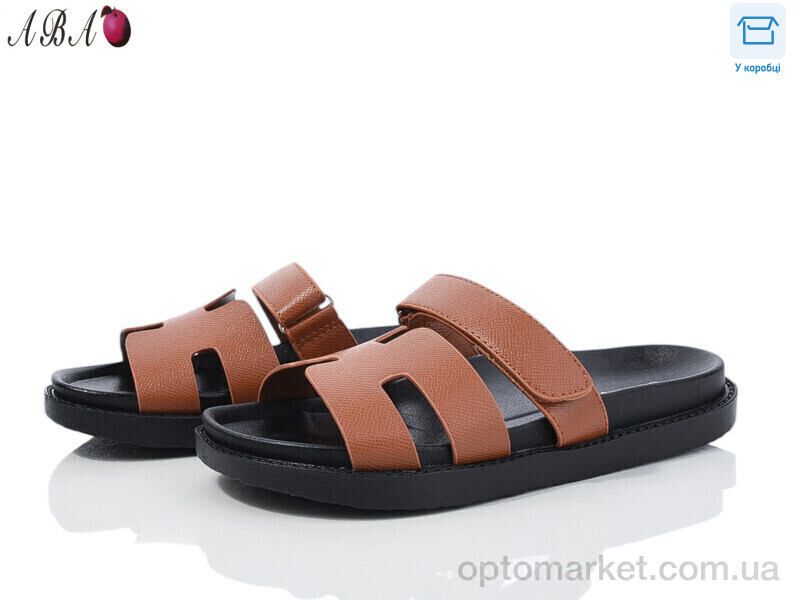 Купить Шльопанці жіночі F9ABA02-21 L&M коричневий, фото 1