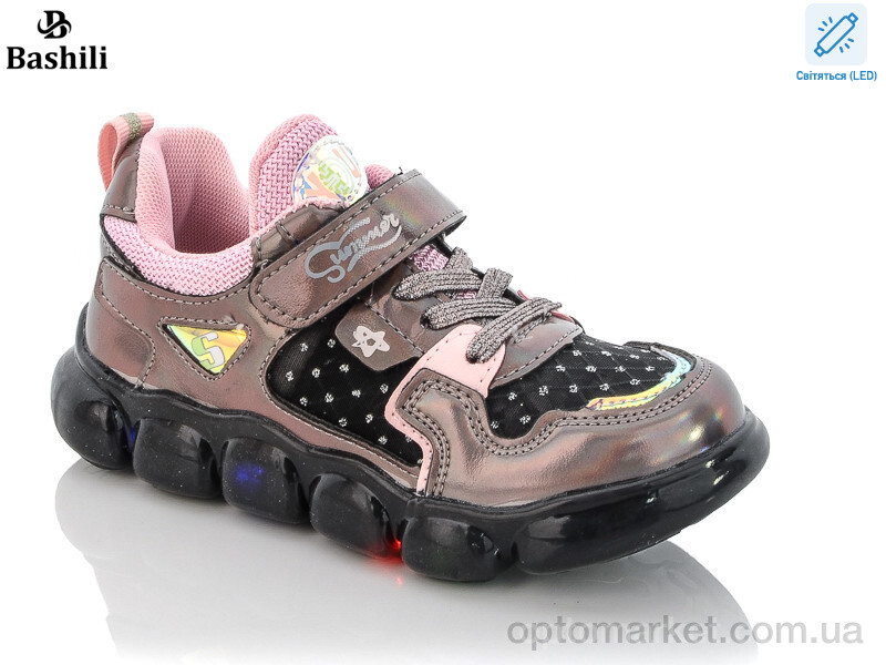 Купить Кросівки дитячі FB381-12 LED Башили бронзовий, фото 1