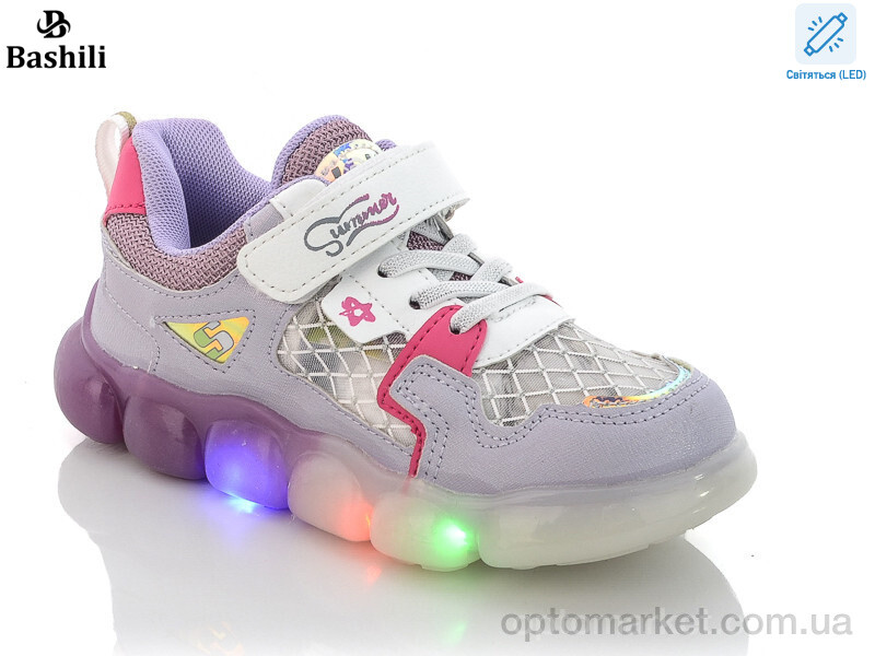 Купить Кросівки дитячі FB381-7 LED Башили фіолетовий, фото 1