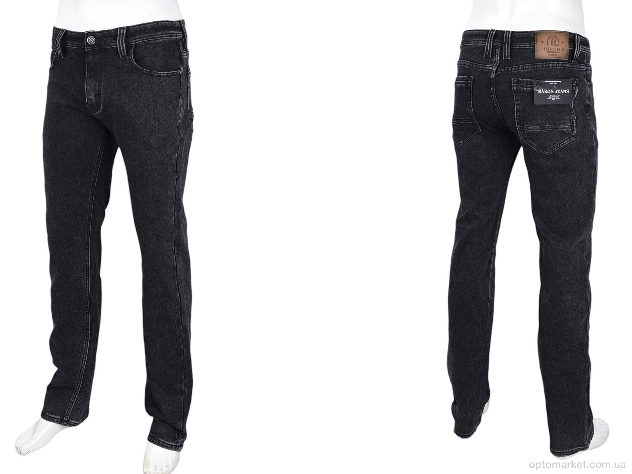 Купить Джинси чоловічі FBR9284 фліс Baronjns сірий, фото 3