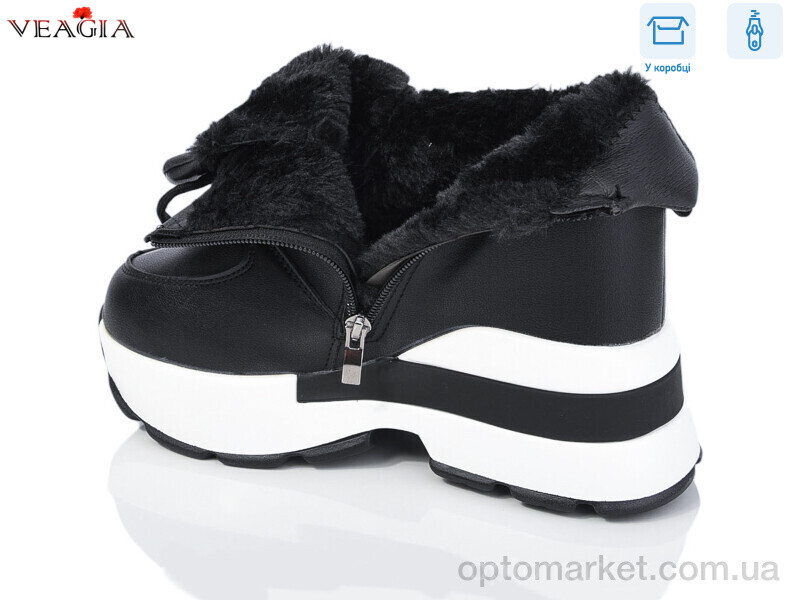Купить Черевики жіночі FD27-1 Veagia чорний, фото 2