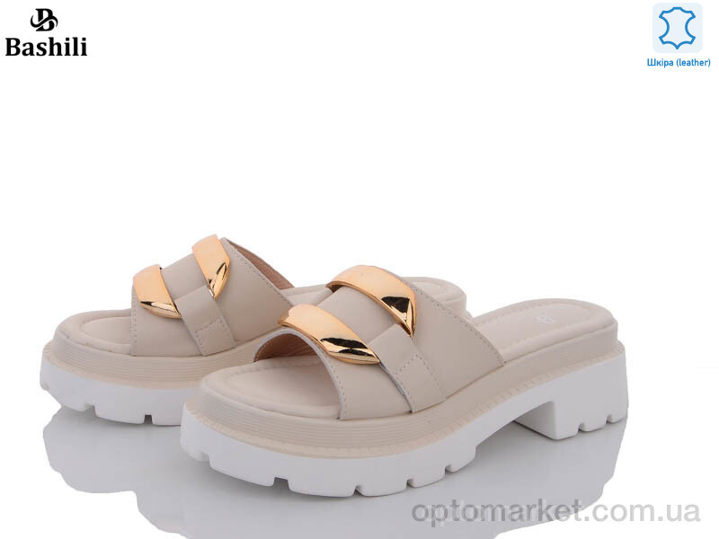 Купить Шльопанці жіночі FFF68-3 Башили бежевий, фото 1