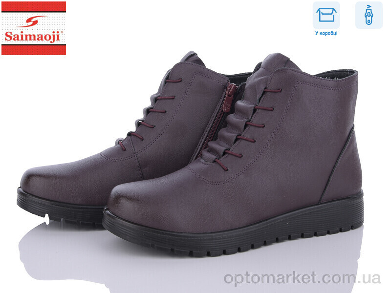 Купить Черевики жіночі FN5-10 Saimaoji бордовий, фото 1