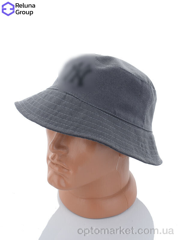 Купить Панама чоловічі FR008-2 grey N.w York сірий, фото 1