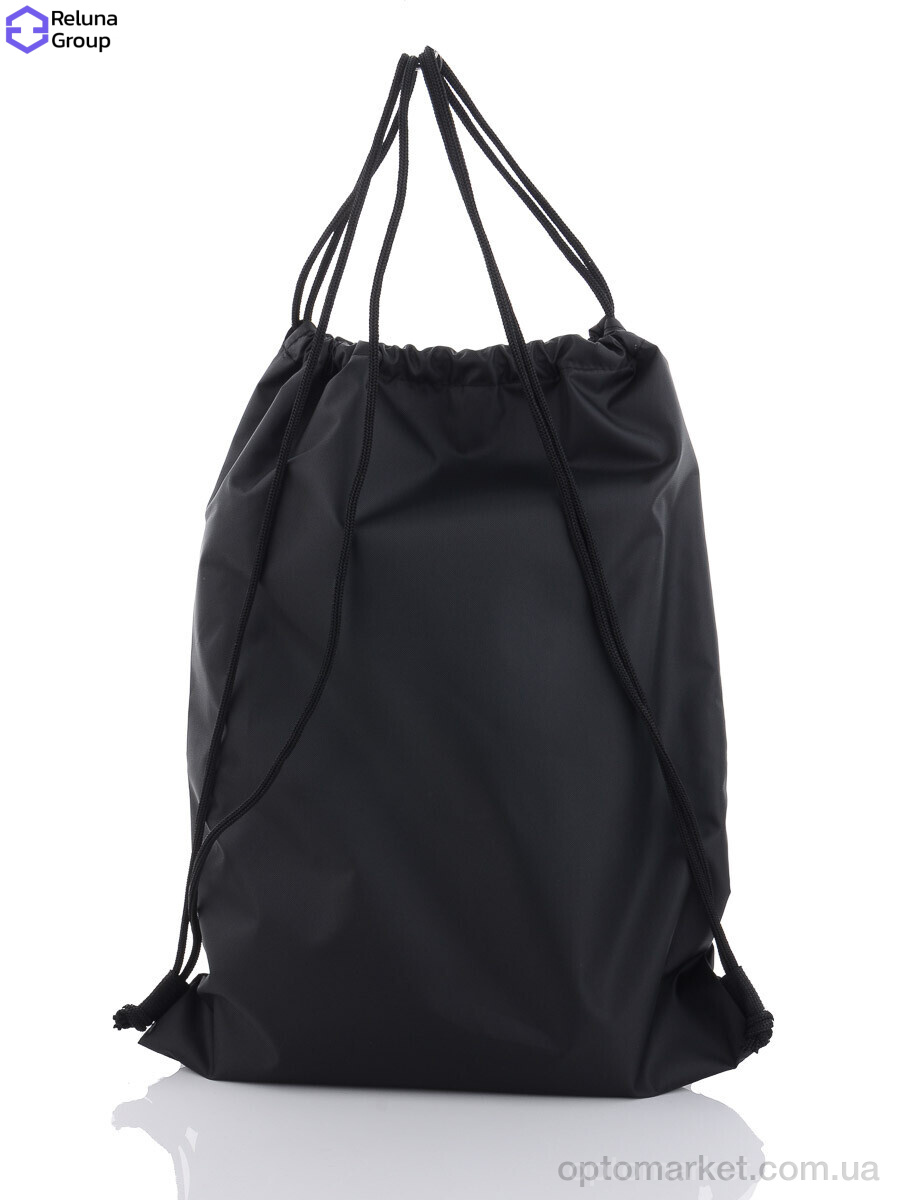 Купить Рюкзак-мішок унісекс FT003-1 black A.idas чорний, фото 3