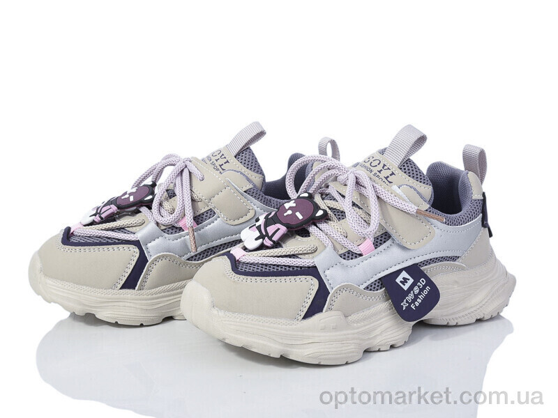 Купить Кросівки дитячі G42(8010) beige-purple Angel бежевий, фото 1