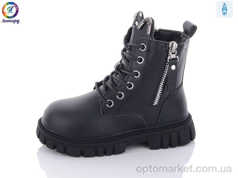 Купить Черевики дитячі G801-B1 Леопард чорний, фото 1