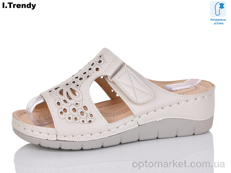 Купить Шльопанці жіночі G91-1 Trendy бежевий, фото 1