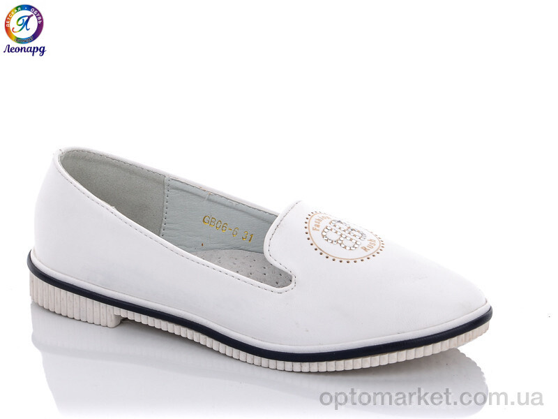 Купить Балетки дитячі GB06-6 Леопард білий, фото 1