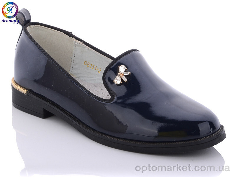 Купить Туфлі дитячі GB151-2 Леопард синій, фото 1