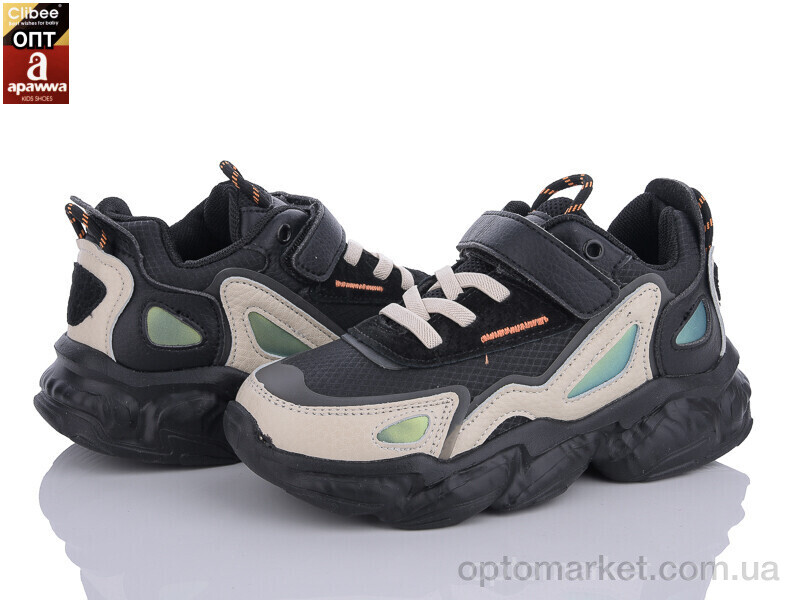 Купить Кросівки дитячі GC53-1 black Apawwa чорний, фото 1